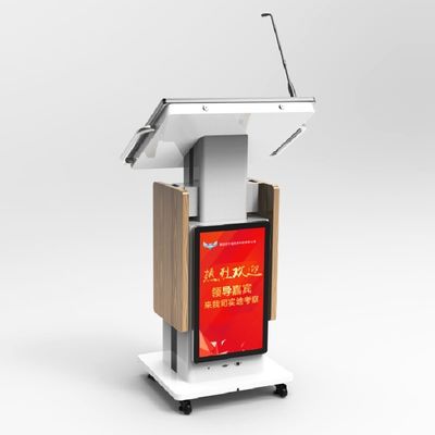 School Smart Classroom Podium Auto Lift Interactive Digital Touch Screen IPS